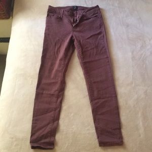 Reddish pink skinny jeans
